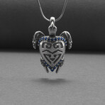 Sterling Silver Turtle Minimalistic Pendant // Silver (9)