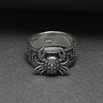 Sterling Silver Crab Ring // Silver (10.5)