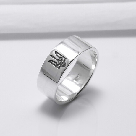 Sterling Silver Trident Ring // Silver (6)