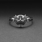 Sterling Silver Tiger Ring // Silver (9)