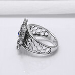 Sterling Silver Ship Wheel Ring // Silver (11.5)