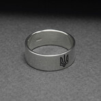 Sterling Silver Trident Ring // Silver (10)