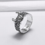 Sterling Silver Crab Ring // Silver (10.5)