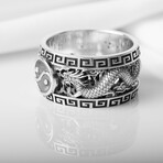 Sterling Silver Ying Yang Silver Ring // Silver (9)