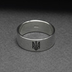 Sterling Silver Trident Ring // Silver (10)