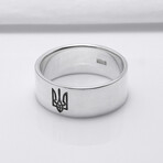 Sterling Silver Trident Ring // Silver (10)