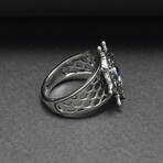 Sterling Silver Ship Wheel Ring // Silver (11.5)