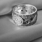 Sterling Silver Ying Yang Silver Ring // Silver (9)