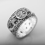 Sterling Silver Ying Yang Silver Ring // Silver (9)