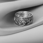 Sterling Silver Ying Yang Silver Ring // Silver (9)