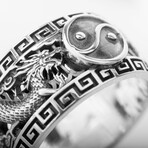 Sterling Silver Ying Yang Silver Ring // Silver (9)