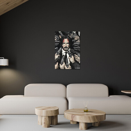 John Wick // Inked Ikons (18"H x 12"W x 1.5"D)