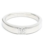 Cartier // 18k White Gold Tank Diamond Ring // Ring Size: 5.25 // Store Display