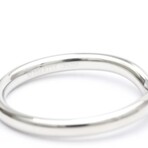 Tiffany & Co. // Platinum Curved Band Ring // Ring Size: 5.5 // Store Display