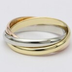 Cartier // 18k Rose Gold + 18k White Gold + 18k Yellow Gold Trinity Ring // Ring Size: 6.25 // Store Display