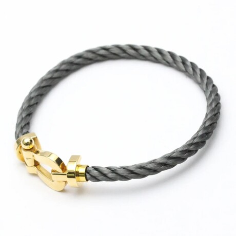 FRED // 18k Yellow Gold + Stainless Steel Charm Bracelet // 6.69" // Store Display