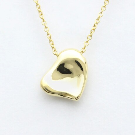 Tiffany & Co. // 18k Yellow Gold Elsa Peretti Full Heart Necklace // 15.94" // Store Display