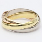 Cartier // 18k Rose Gold + 18k White Gold + 18k Yellow Gold Trinity Ring // Ring Size: 4.5 // Store Display