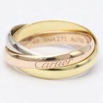 Cartier // 18k Rose Gold + 18k White Gold + 18k Yellow Gold Trinity Ring // Ring Size: 4.5 // Store Display