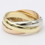 Cartier // 18k Rose Gold + 18k White Gold + 18k Yellow Gold Trinity Ring // Ring Size: 5.5 // Store Display