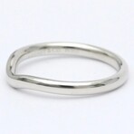 Tiffany & Co. // Platinum Curved Band Ring // Ring Size: 6-6.5 // Store Display