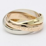 Cartier // 18k Rose Gold + 18k White Gold + 18k Yellow Gold Trinity Ring // Ring Size: 5.5 // Store Display