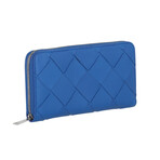 Intrecciato Leather Wallet // Blue // Store Display