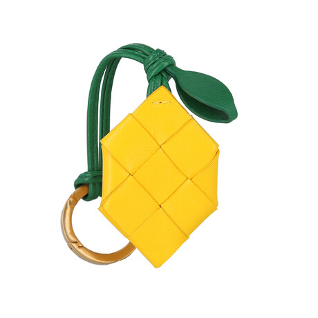 Leather Key Chain // Yellow // Store Display