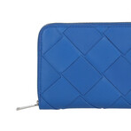 Intrecciato Leather Wallet // Blue // Store Display