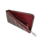 Intrecciato Leather Wallet // Maroon // Store Display