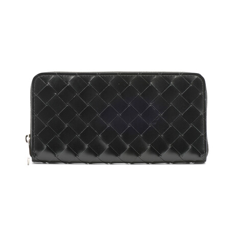 Intrecciato Leather Wallet // Black // Store Display