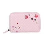 Intrecciato Leather Wallet // Pink // Store Display