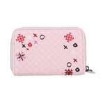 Intrecciato Leather Wallet // Pink // Store Display