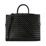 Intrecciato Leather Briefcase // Black // Store Display