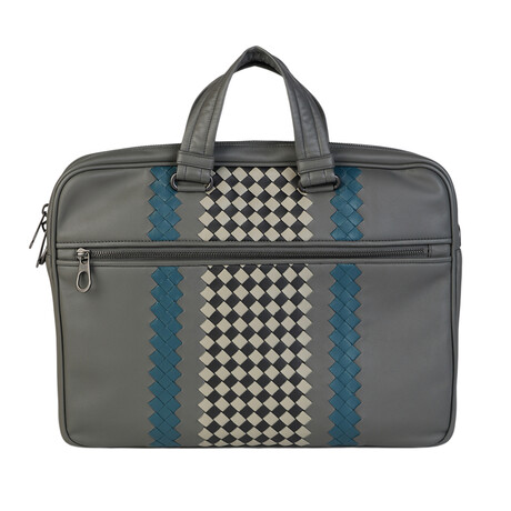 Intrecciato Leather Messenger // Store Display