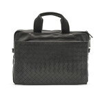 Intrecciato Woven Leather Briefcase // Store Display
