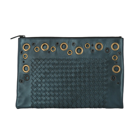 Leather Clutch // Blue // Store Display