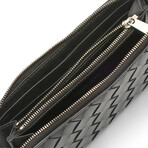 Intrecciato Leather Wallet // Black // Store Display