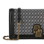 Olimpia Leather + Lurex Trim Shoulder Bag // Store Display