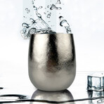 Titanium Double Walled Coffee Cup // Silver