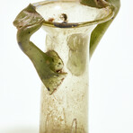 Ancient Roman Glass Flask // 3rd-4th Century AD