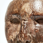 Spooky 1920's-1930's Wooden Face