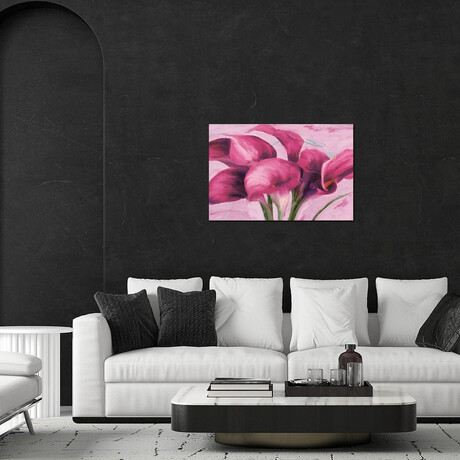 Purple Callas by Robin Sadler (12"H x 18"W x 1.5"D)