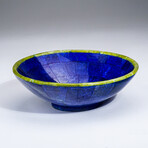 Genuine Polished Lapis Lazuli Bowl with Green Jade Trimming // 1.06 lb