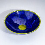 Genuine Polished Lapis Lazuli Bowl with Green Jade Trimming // 1.91 lb