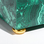 Genuine Large Polished Malachite Jewelry Box // 9.5 lb