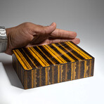 Genuine Polished Tiger's Eye Jewelry box // 2.15 lb