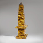 Large Genuine Polished Tiger's Eye Obelisk // 14 lb