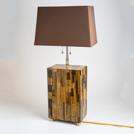 Genuine Polished Mosaic Golden Tiger's Eye Lamp // 15 lb