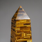 Large Genuine Polished Tiger's Eye Obelisk // 14 lb